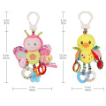 Cute Baby Newborns Bed Stroller Hanging Toys Teether Baby Rattle Mobiles Plush Animal Pram Toys Early Education Boy Girl Kids
