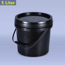 Food Grade 5 liter plastic bucket with handle and Lid Durable paint pail Food Liquid Lotion container 1PCS