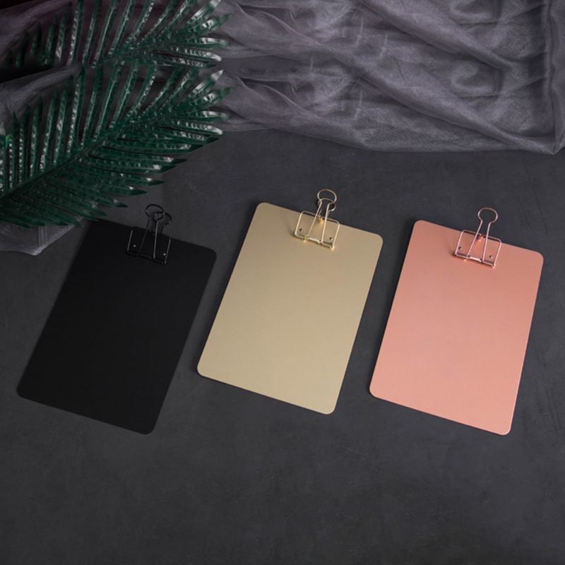 Nordic Style Metal Clipboard Writing Pad File Folders Document Holder School Office Supplies Stationery Gifts C26