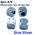 4PCS Dice Silver