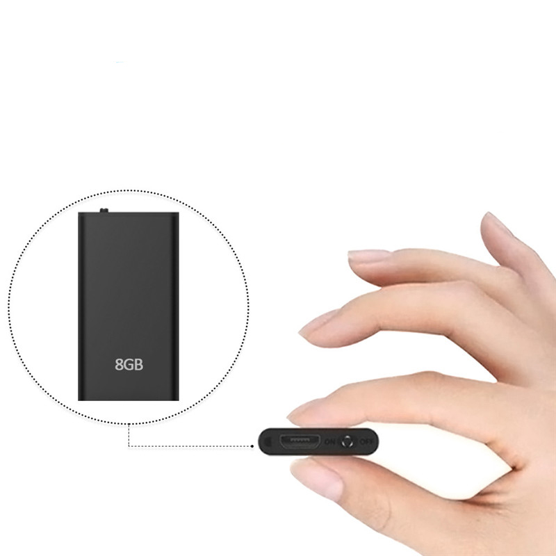 QZT Smallest Voice Recorder Dictaphone Professional Digital Voice Activated Recorder Sound Recording Device Mini Audio Recorder