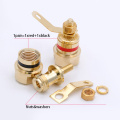 2PCS R Connector Speaker Junction Box Binding Post HIFI Cable Terminals Copper Binding Post Amplifier Speaker Connector