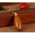 Portable wooden Empty Snuff Bottle Fragrance Toothpick Case With Mini Metal Spoon Sniffer Bullet Container Smoking Accessories