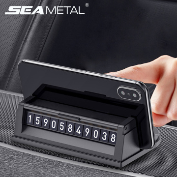 Car Temporary Parking Card Auto Phone Number Card Plate Telephone Number Car Park Stop Sticker Phone Holder Support Accessories