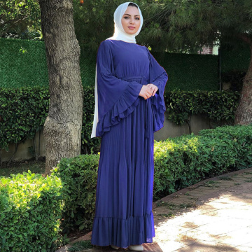 Chiffon Vestidos Abaya Turkey Long Muslim Dress Kaftan Pakistan Hijab Islam Dresses Tesettur Elbise Robe Musulmane Longue Caftan