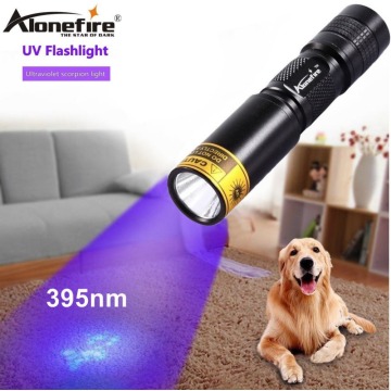ALONEFIRE SV317 395nm UV Ultraviolet flash light Cat Dog Animal urine Money Hotel Detector lamp UV led flashlight AA battery