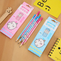 4 pcs/box Cartoon Molang Rabbit Wooden Pencil Standard Pencils Writing Drawing Tool School Office Supply Student Stationery