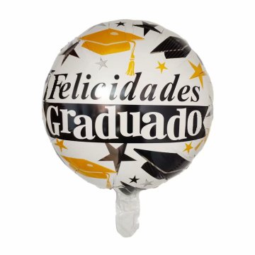 10pcs 18inch Round Spanish Felicidades Graduado balloon Graduate Party Decoration Foil Helium Balloons Party Supplies Air Globos