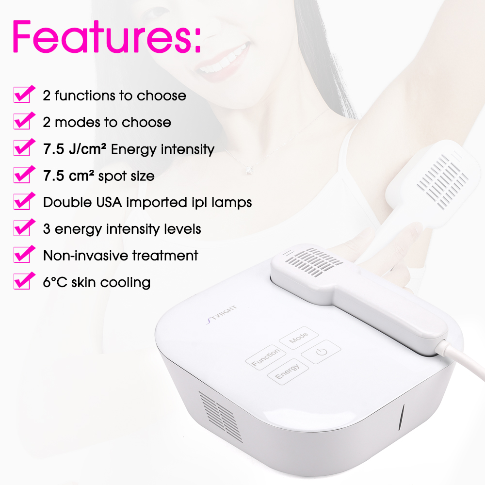 Beauty Star Elight IPL Epilator Permanent Laser Hair Removal Laser Epilator Women Bikini Armpit Leg Laser Hair Removal Machine