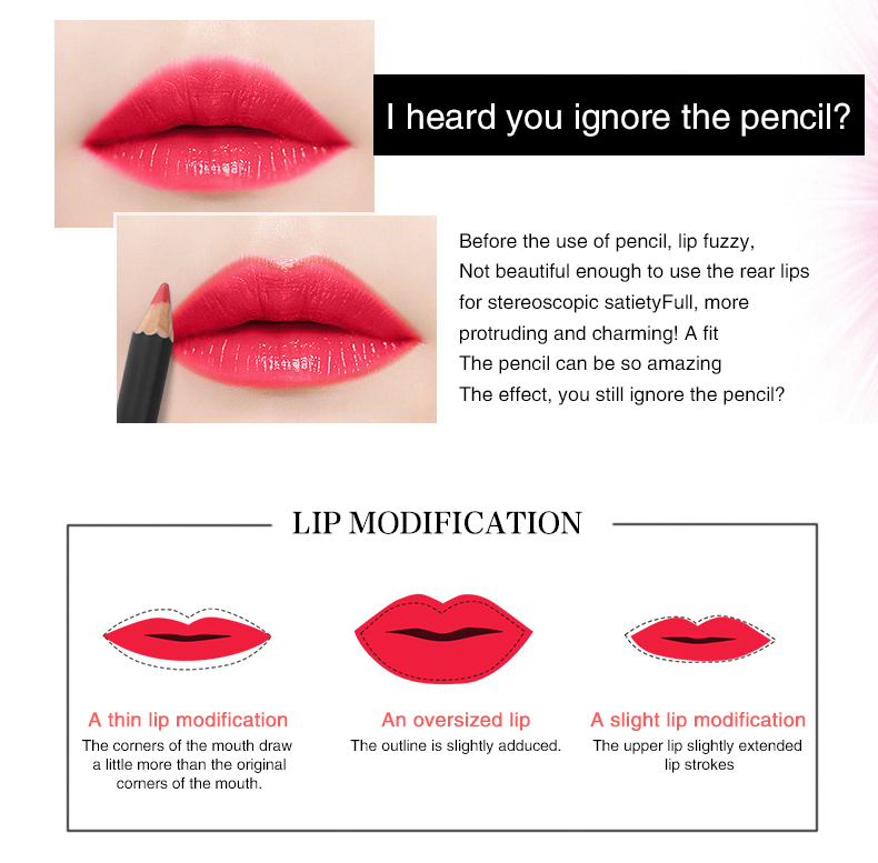 HOT!12 Colors Professional Multi-functional Sexy Matte Lip Liner pen lipstick Long Lasting Waterproof TSLM1