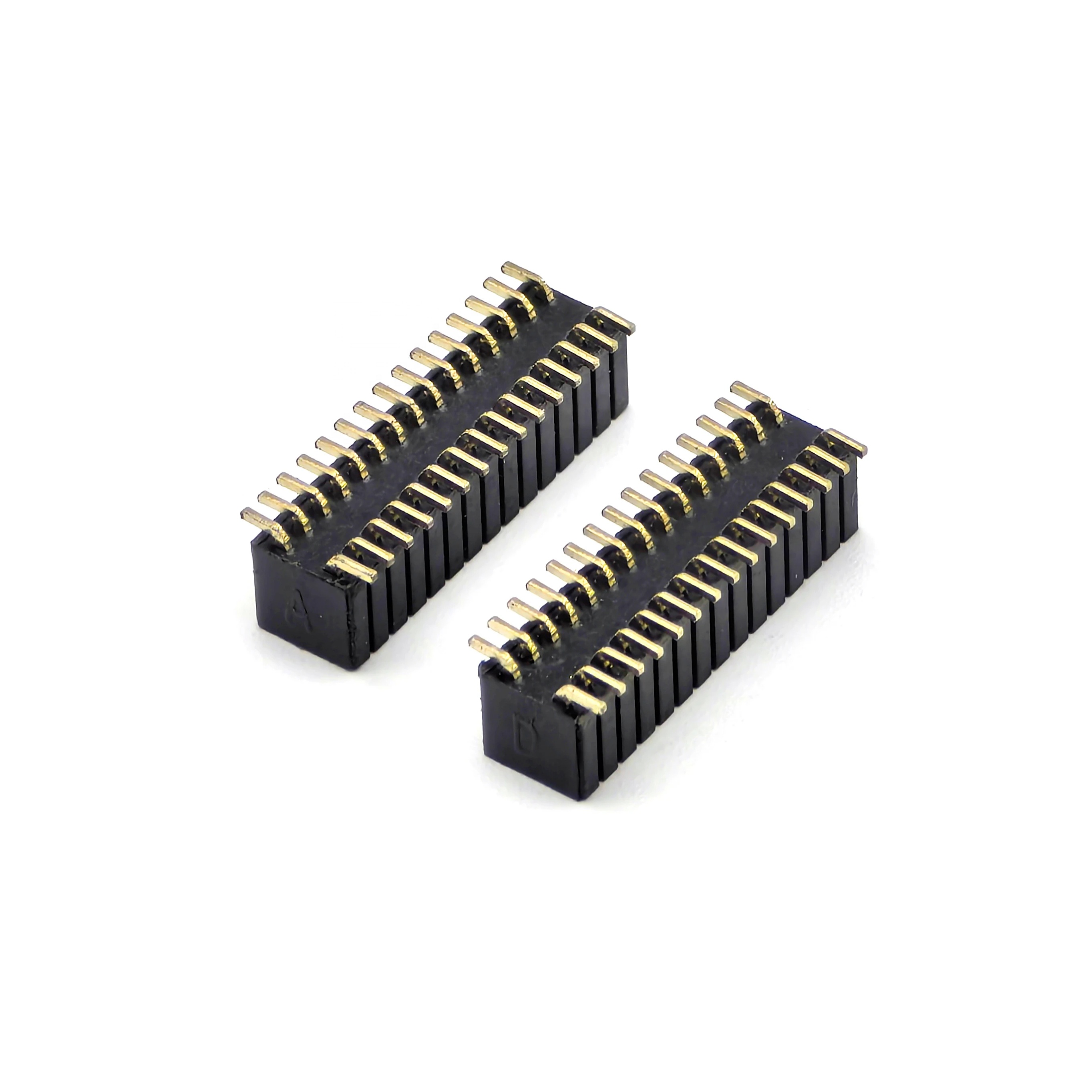 1.27mm*2.54mm Pitch Female Header Connector Dual Row SMT H4.6mm 2*15P