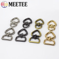 Meetee 4/10pcs Metal Buckles Keychain Rings Spring Lobster Clasp Swivel Snap Hooks for Bags Belt Chain Hardware Accessory