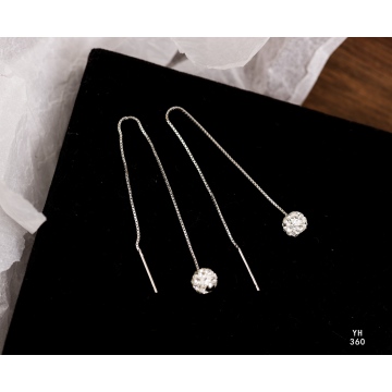 Sparkle Threader Dainty Sterling Silver Earrings