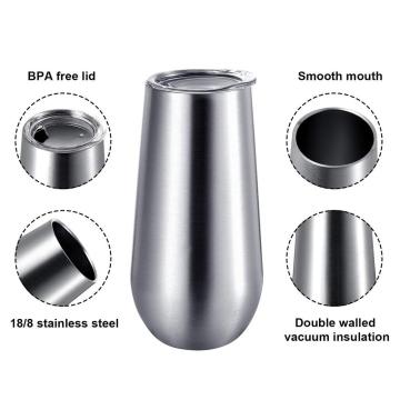 1Pc 6oz Double-Wall Stainless Steel Vacuum Insulated Cup Coffee Tea Mug Tumbler Drinkware Vacuum Flasks Thermoses