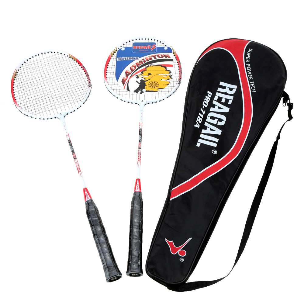 2Pcs Training Badminton Racket Racquet with Carry Bag Sport Equipment Durable Lightweight Aluminium Alloy Sport Equipment