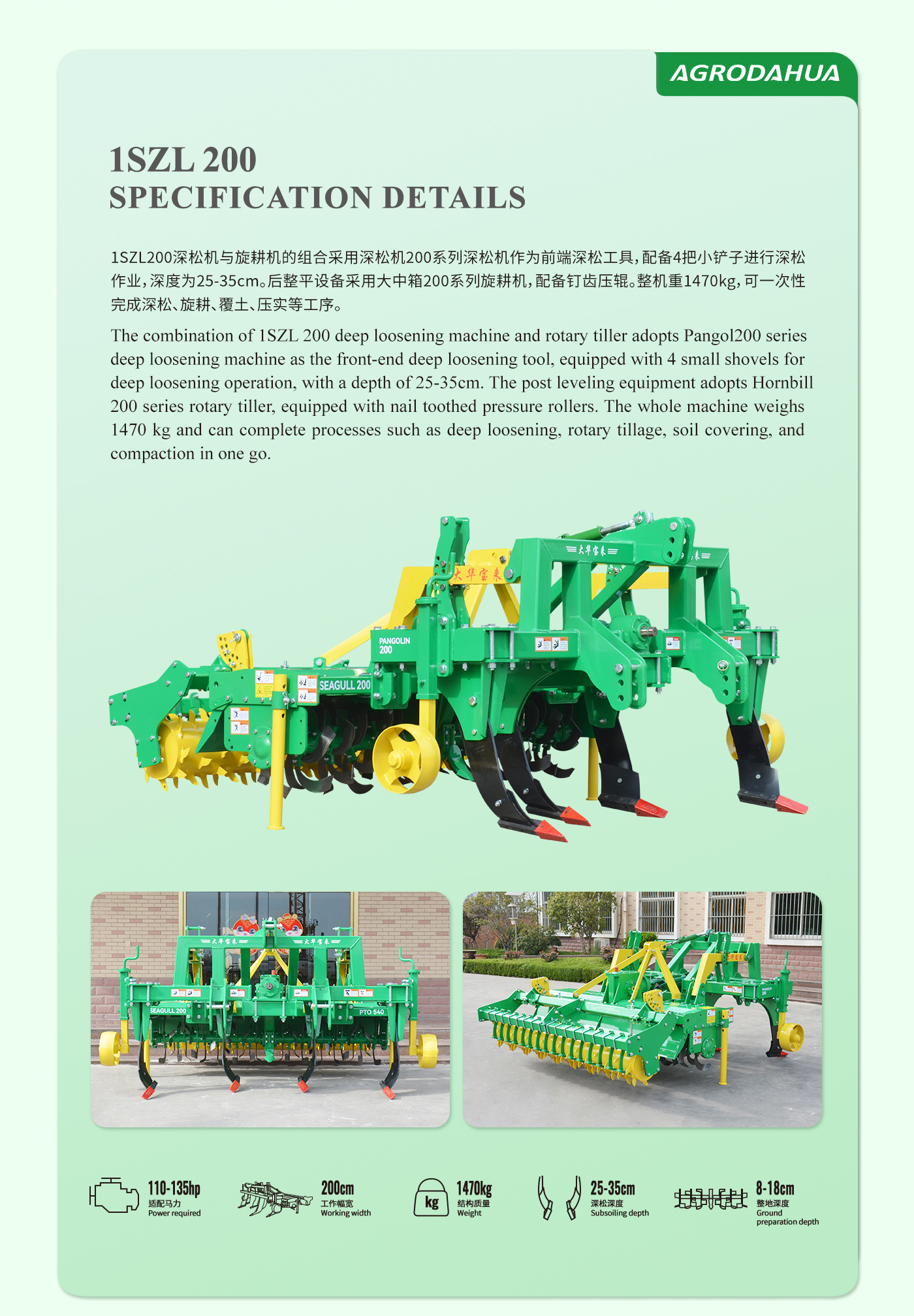 Breaking plow pans (improving soil structure)