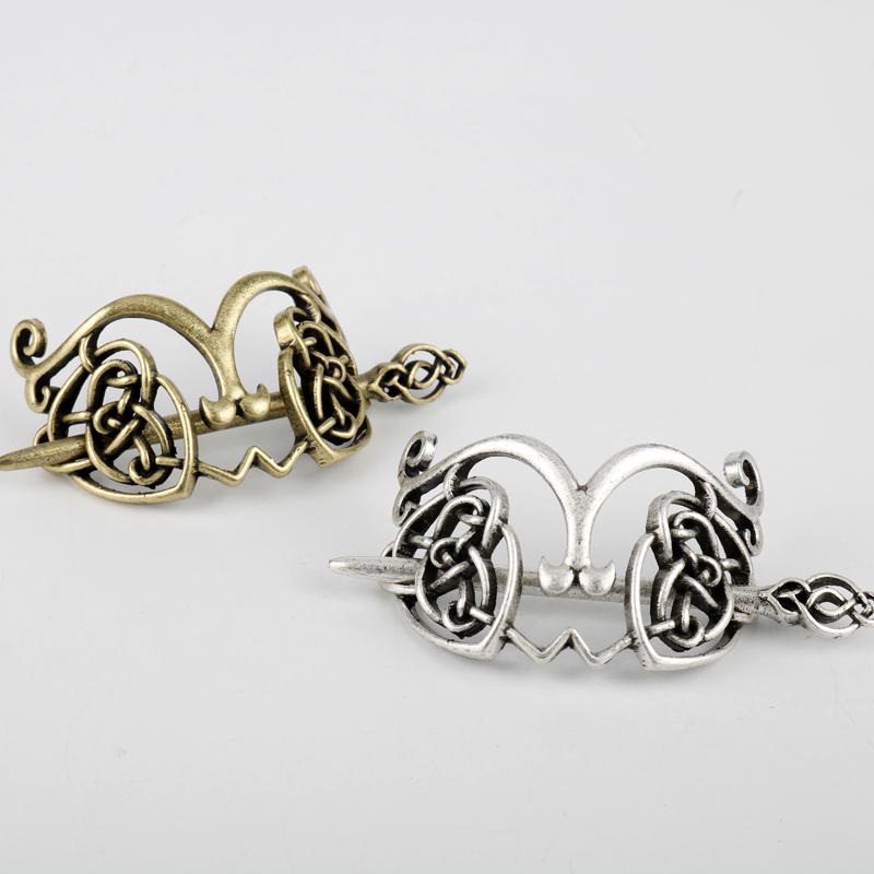 Viking Hairpin Celtics Knots Crown Vintage Metal Hair Stick Runes Dragons Slide Hair Clip Women Hair Jewelry Accessorie Gifts