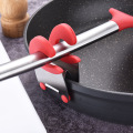 Stainless Steel Pot Clip Pan Scoop Clamp Tongs Holder for Pot Pan Spoon Holder Spatula Storage Rack Kitchen Cooking Tools