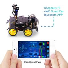Ultimate Starter Kit for Raspberry Pi HD Camera Programmable Robot Car with 4WD Electronics DIY Stem Toy (Without:Raspberry Pi)
