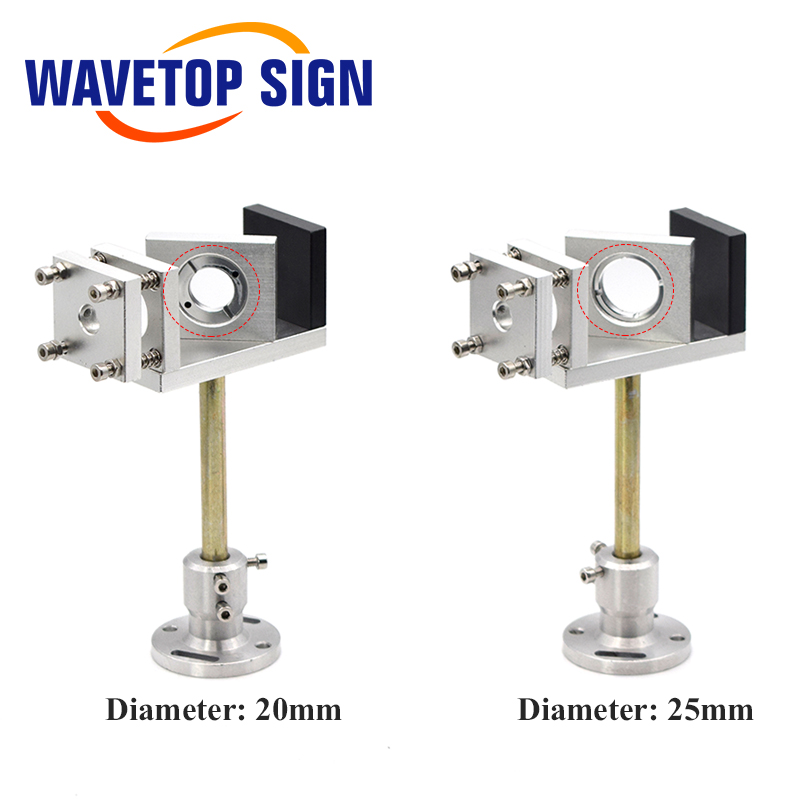 WaveTopSign Beam Combiner Set 20/25mm ZnSe Laser Beam Combiner + Mount + Laser Pointer for CO2 Laser Engraving Cutting Machine