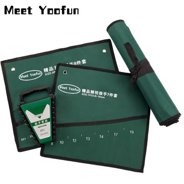 Meet Yoofun Wrench Storage Bag Roll Up Spanner Combination Canvas Hanging Bag Organizer Pouch Case Hand Tool Storage Bags