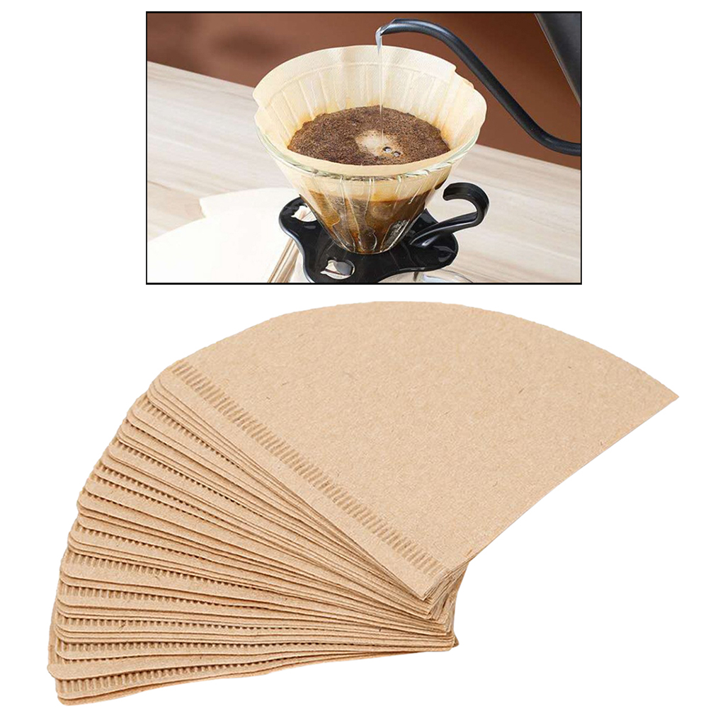 40 Pcs Portable Drip Coffee Filter Paper Perfect for Coffee Machine Brewer Espresso Maker Dripper Accessories Travel Home