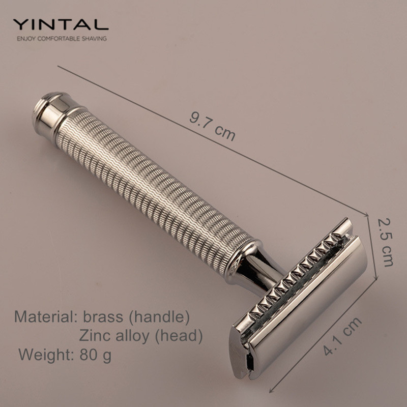 Stainless Steel Double Edge Razor Shaving For Metal Men's Classic Manual Razors Dual Edge Shaver