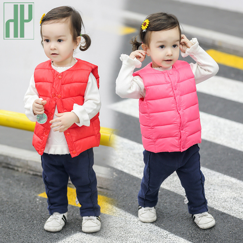 HH Kids vest sleeveless jacket Children's clothing waistcoats for boys cotton Winter Autumn toddler girl vest outwear Jacket