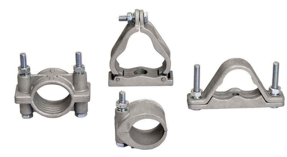 Different types of aluminium cable cleats