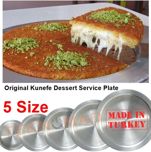 Kunefe Plate Service Plate Presentation Dessert Service Tray, Stainless Aluminum Gaziantep, Hatay, Original Made In TURKEY