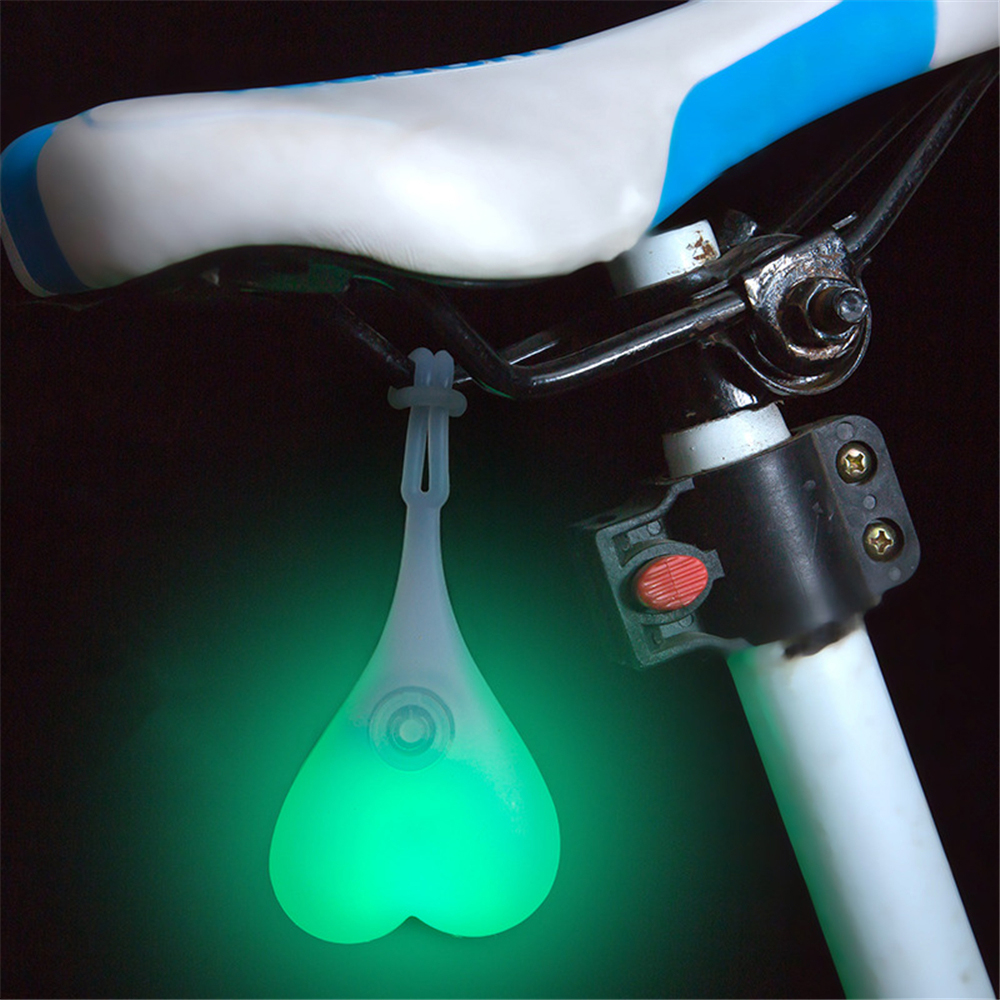 Waterproof Silicone Bike Egg Lamp Night Cycling Rear Seat Back Lights Creative Bike Tail Lights Safety Warning Ball Light Lamp