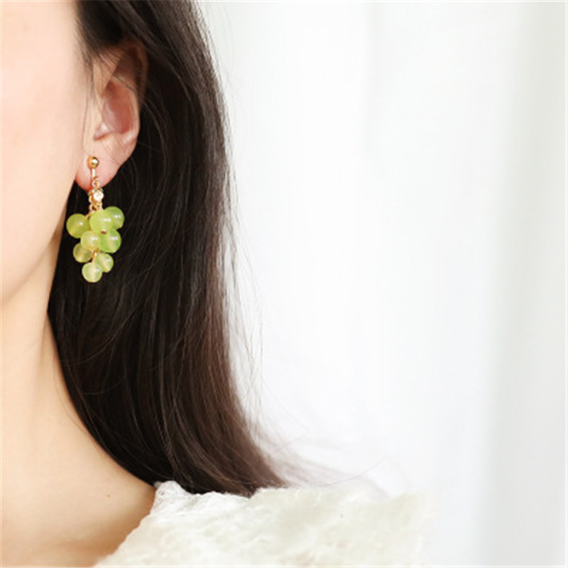 South Korea creative fresh small grape eardrop, ladies cute fashion earrings, 2020 new jewelry
