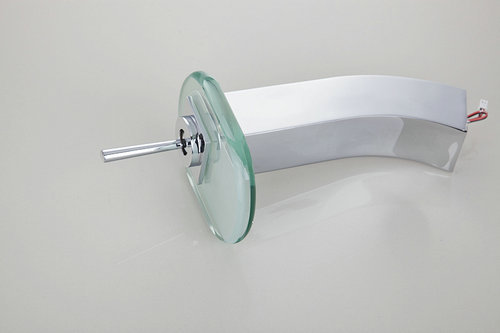 JIENI Waterfall LED Basin Tap+Bathroom Sink Washbasin Tempered Glass Hand-Painted Bath Brass Set Faucet Mixer Tap
