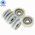 5pcs New U Groove Ball Bearing Nylon Plastic Embedded 608 Guide Pulley 8*30*10mm