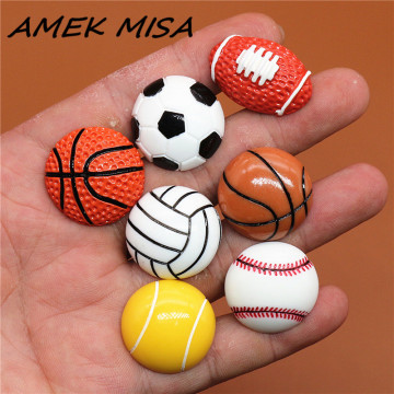 Resin Shoe Buckle Accessories Football Basketball Rugby Tennis Baseball Shoe Decoration Jibz for Croc Charms Bracelets Kids Gift