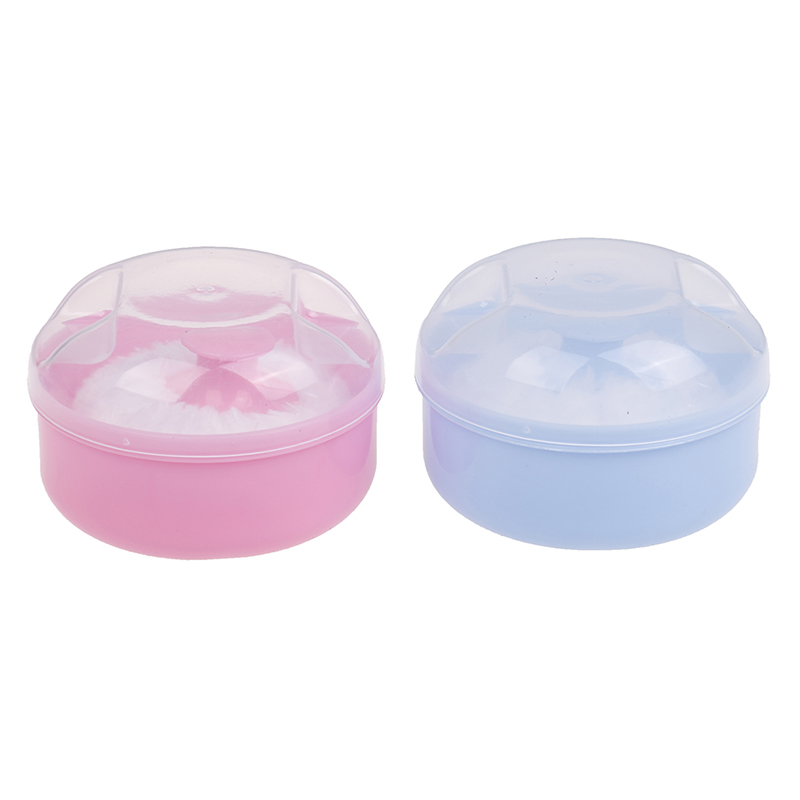 New High Quality Baby Soft Face Body Cosmetic Powder Puff talcum powder Sponge Box Case Container 1PCS Wholesale