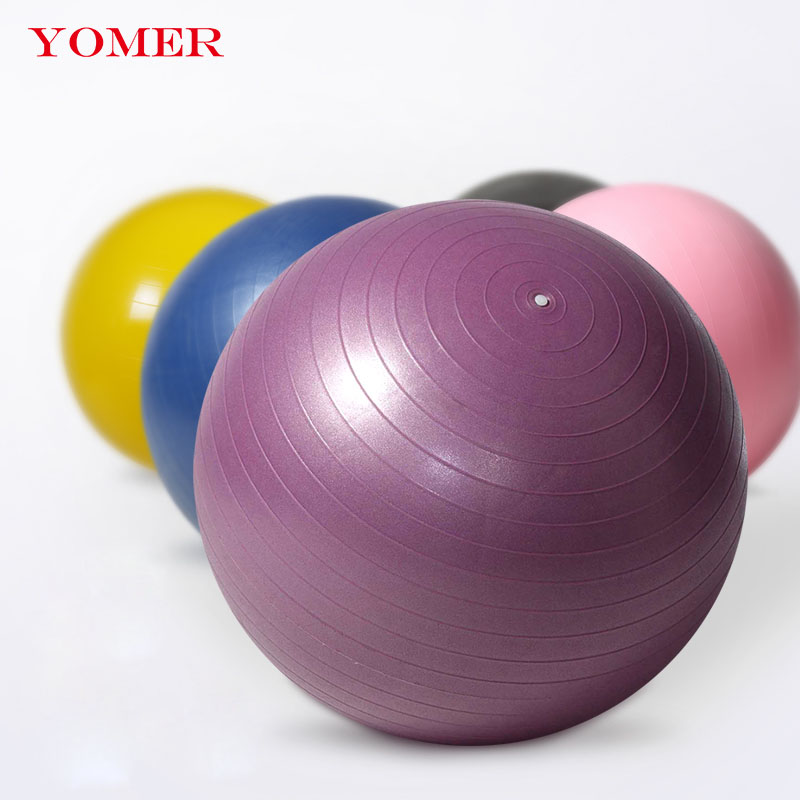 YOMER 65cm PVC Pilates Fitness Gym Yoga Ball for Sport Training Exercise Balance Gymnastic Yoga Ball Yoga Exercise Fitness Train