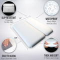 Waterproof Home Spa Bath Pillow Bath Spa Cushion Neckrest Back Support Comfort Bathtub Built-in Suction Cups Memory Foam Pillow