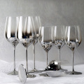High quality Electroplate red wine glass cup gray goblet glass cups Crystal champagne glasses hotel party drinkware Wedding Gift