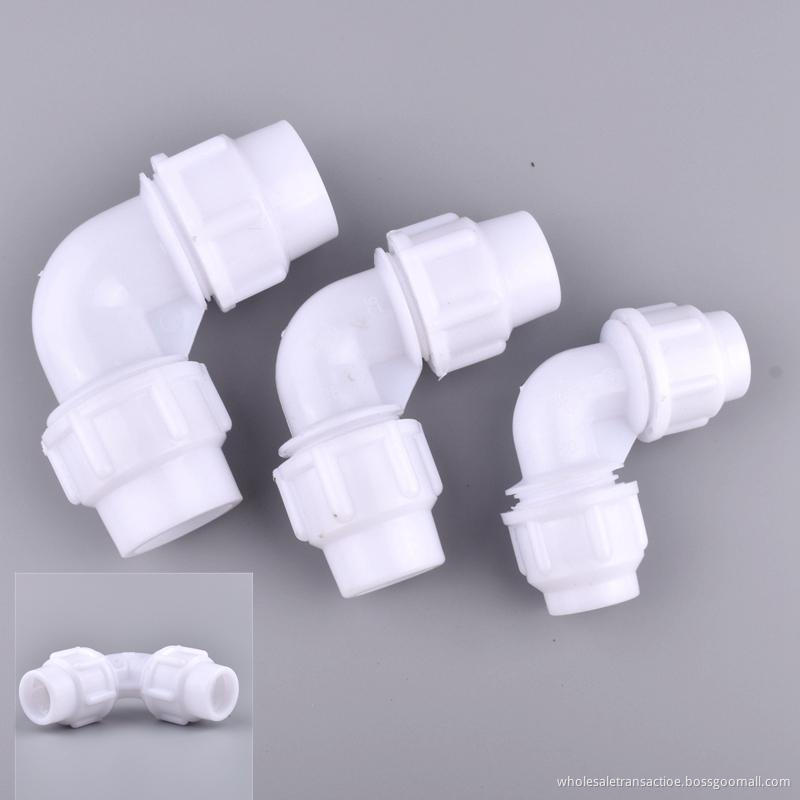 Watering Equipments 1pc 20~32mm PE Elbow Quick Connector Agricultural Irrigation System Tube Joint Greenhouse Garden Water Pipe Fittings