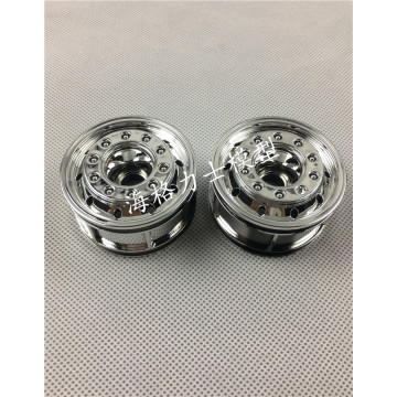 1/14 Truck Use Plastic Electroplate Hub Circular Hole Front Wheel Use for TAMIYA Actros 3363 DIY upgrade RC Tractor Truck