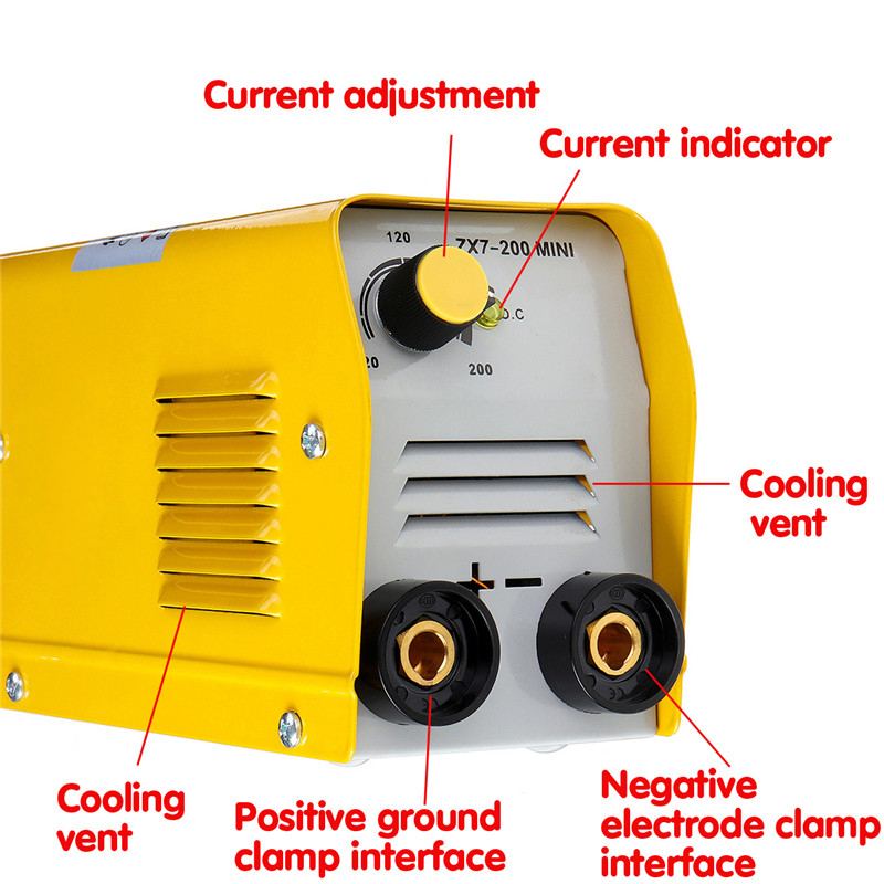 ZX7-200 220V Handheld Mini MMA Electric Stick Welder Insulated Electrode Inverter Arc Force Metal Welding Machine Portable Tool