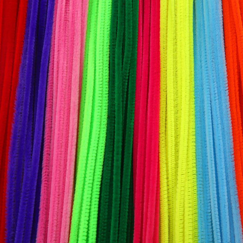 100pcs 30cm Multi Color Chenille Stems Pipe Cleaners Party Diy Art Craft Kids Plush Educational Pipe Supplies Handmade Toys New