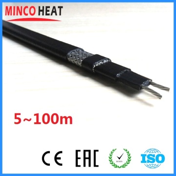 5~100m 220V Water Pipe Freeze Protection Self Regulating Heating Cable Width 14mm Heating Wires