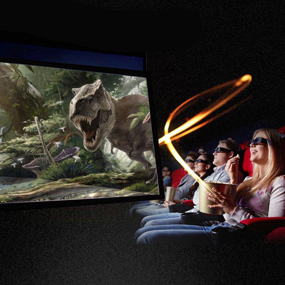 Projection Screen Canvas 3D HD Wall Mounted Projection Screen Canvas LED Projector for Home Theater 60/72/84/100/120in