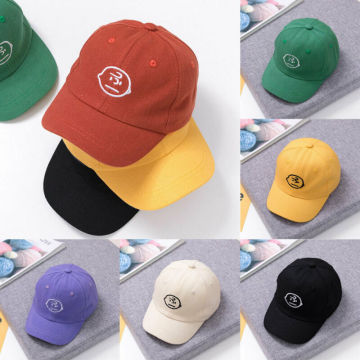 Six Color Children School Baseball Cap Boy Girl Adjustable Snapback Kids Embroidery Hat Green Capss