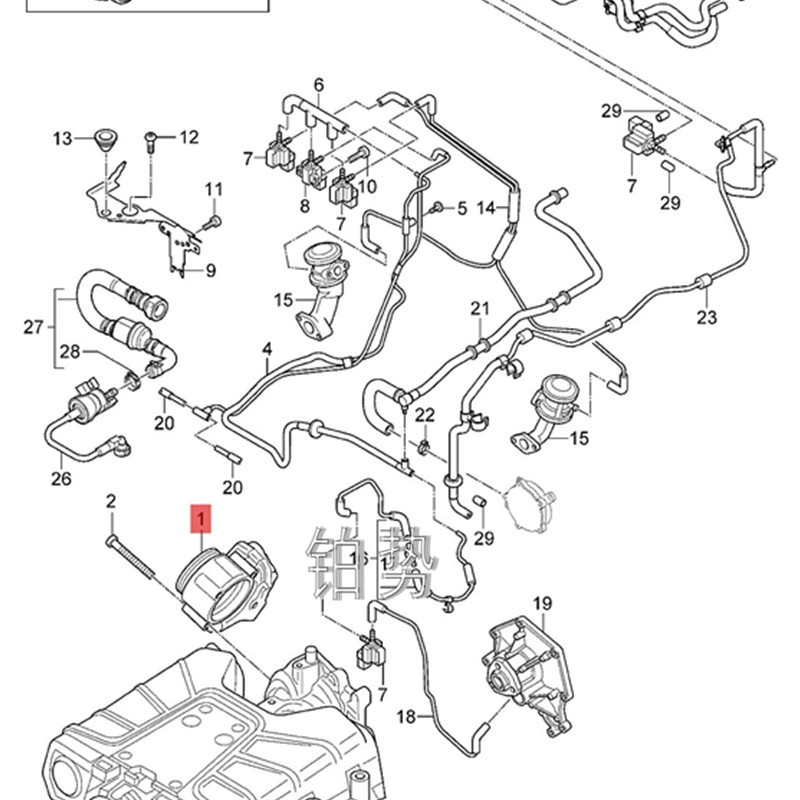 Car Throttle valve takeover 2011-2018Por sch ePa nam eraC aye nne 3.0T Throttle valve assembly Engine electronic throttle