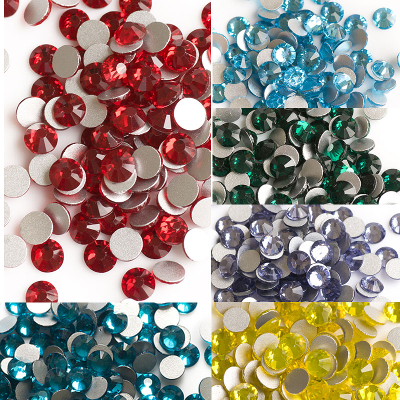 YANRUO 2058NOHF Flatback All Sizes Crystal Rhinestones Stones Nail Clothes for Needlework DIY Crafts Decor Gems