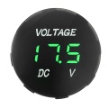 DC 5V-48V Car Motorcycle Boat Voltmeter ATV Panel Digital Volt Voltage Meter LED Display Voltmeter 12V 24V 36V Waterproof Round