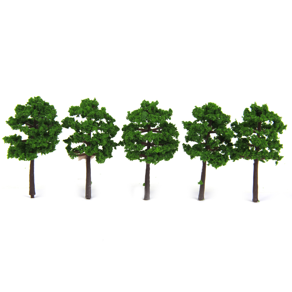 Plastic Model Trees Train Railroad Scenery 40pcs Dark Green 1/250 Z Scale